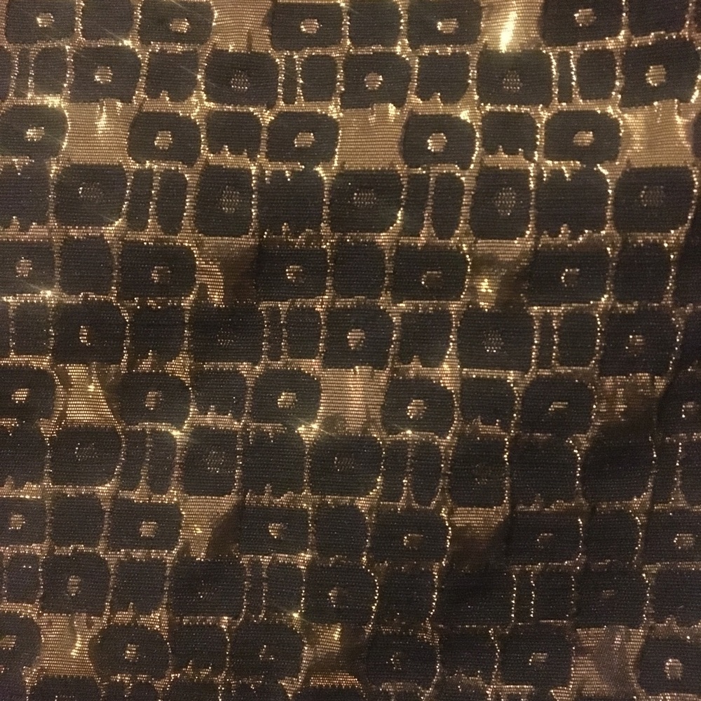 Forever 21 Black/Gold Metallic One Shoulder Dress - Picture 3 of 4